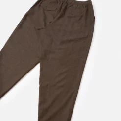 Universal Works - Pantalon Pleated Track Tweed - Marron