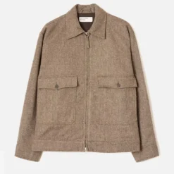 Universal Works - Veste à Chevrons - Marron