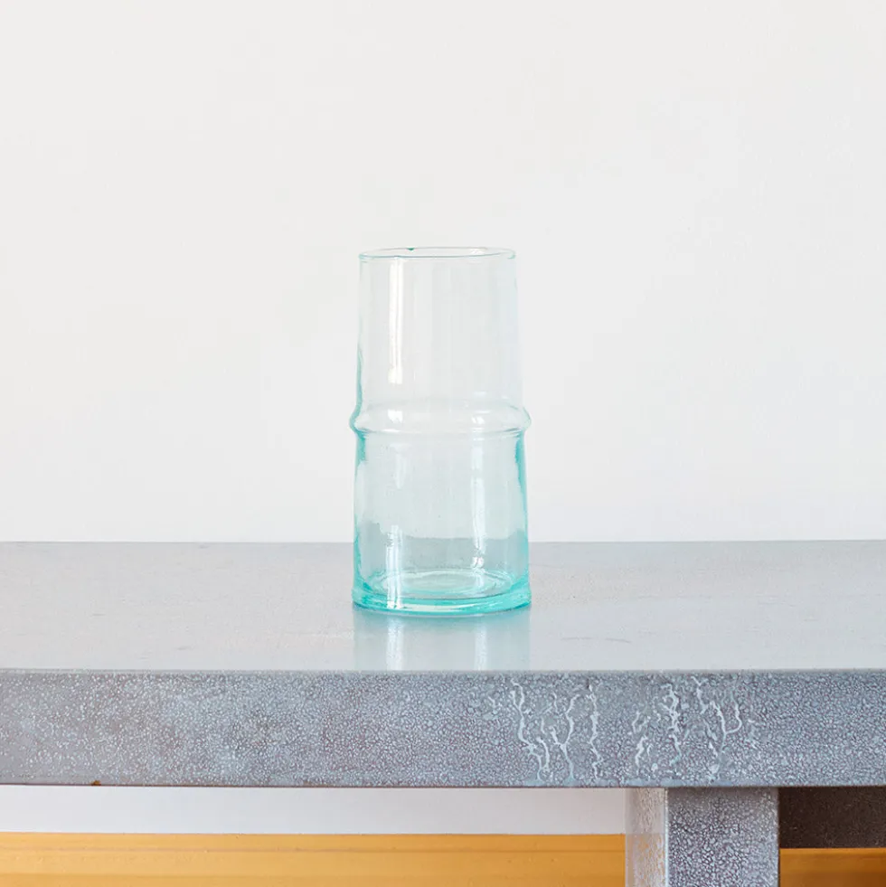 Vase Incline en verre recyclé