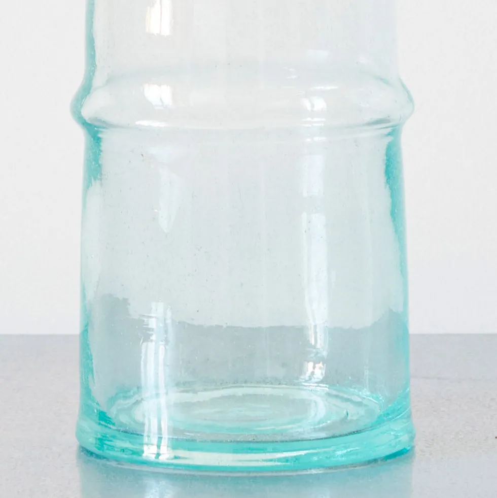 Vase Incline en verre recyclé