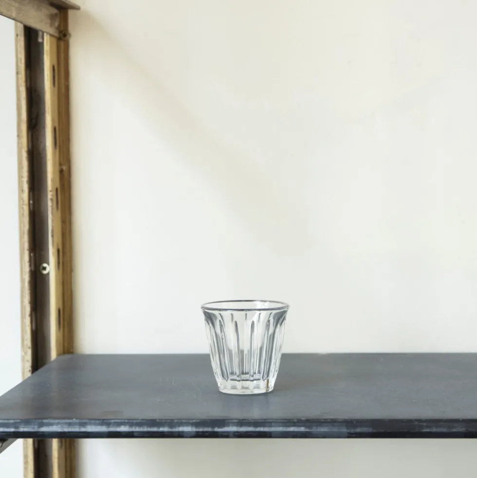 Verre à café en verre pressé - Transparent