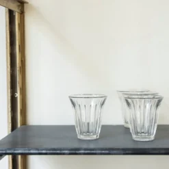Verre à thé en verre pressé - Zinc