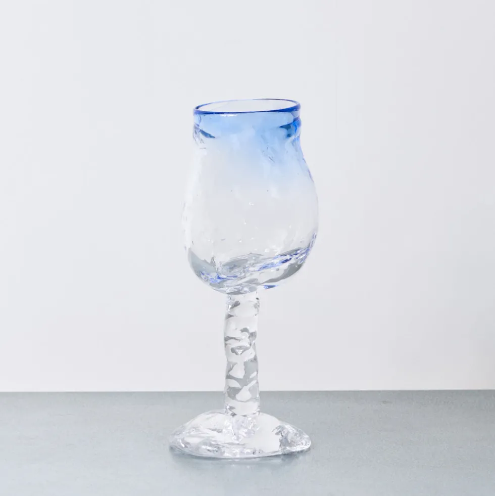 Verre à vin - Bleu Clair