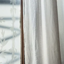 Voile en lin & coton - Blanc Optique