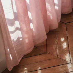 Voile en lin & coton - Rose Granité