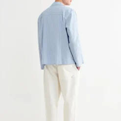 Wax London - Chemise Corey LS - Bleu Ecru
