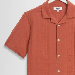 Wax London - Chemise Didcot SS - Rust