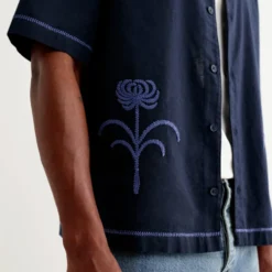 Wax London - Chemise Keats SS - Marine